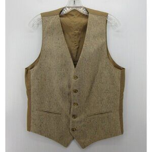 VINTAGE Yves Saint Laurent Waistcoat Vest Small Wool Tweed Speckled *